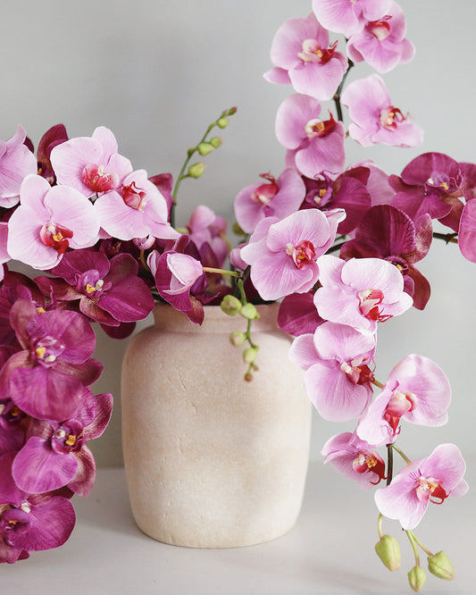 Pink and Deep Pink Fake Orchids Arrangement