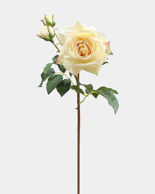 Soft Yellow Faux Rose Real Touch Florals