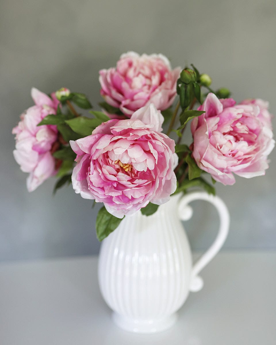 Prestige Botanicals Artificial Peonies in a tin vase