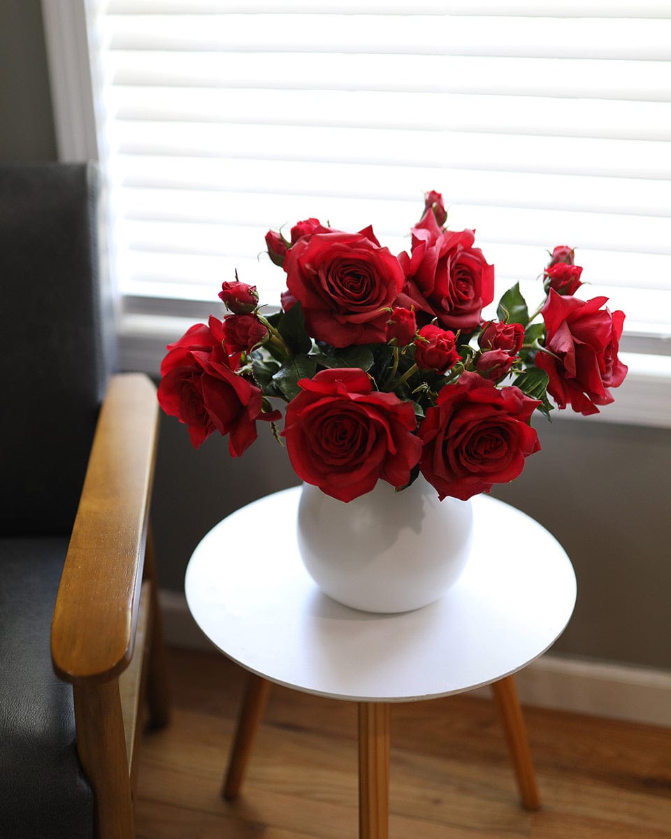 Red Open Roses Real Touch Flowers For Home