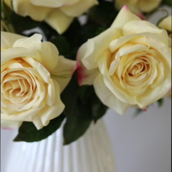 Video Showcasing Real Touch Yellow Roses